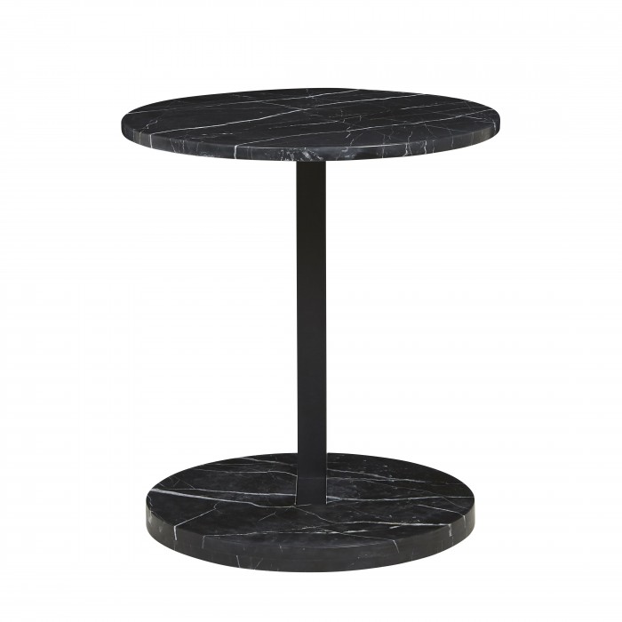 Amara Linear Side Table 500Dia/H560mm - Black - Globewest-LTO-AMAR-LIN